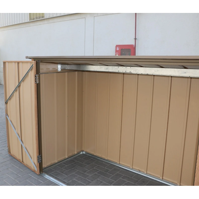 Abri à Vélos En Acier Imitation Bois Monopente 2,05m² + Kit D'ancrage - DURAMAX 5 Abri à Vélos En Acier Imitation Bois Monopente 2,05m² + Kit D'ancrage - DURAMAX – Image 3