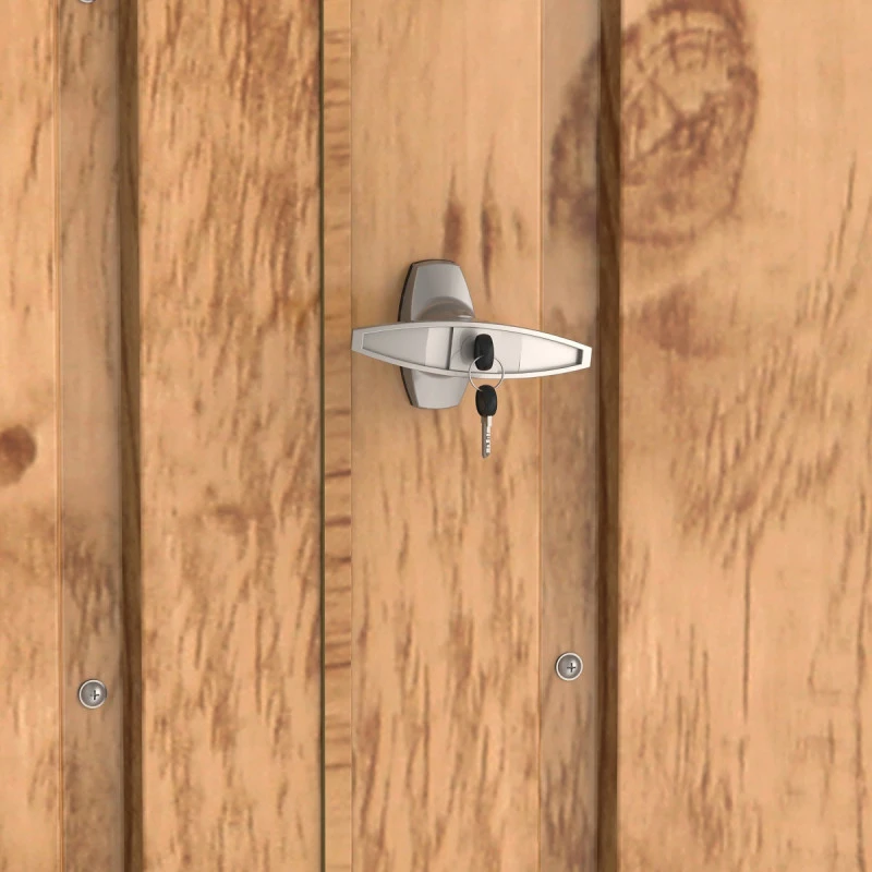 Abri à Vélos En Acier Imitation Bois Monopente 2,05m² + Kit D'ancrage - DURAMAX 6 Abri à Vélos En Acier Imitation Bois Monopente 2,05m² + Kit D'ancrage - DURAMAX – Image 4