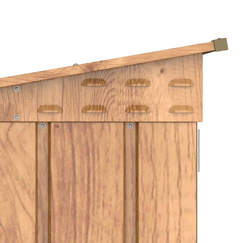 Abri à Vélos En Acier Imitation Bois Monopente 2,05m² + Kit D'ancrage - DURAMAX 8 Abri à Vélos En Acier Imitation Bois Monopente 2,05m² + Kit D'ancrage - DURAMAX – Image 6