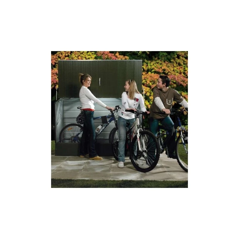 Abri à Vélos En Métal 1750L Vert 1,74m² + Kit D'ancrage TRIMETALS 3 Abri à Vélos En Métal 1750L Vert 1,74m² + Kit D'ancrage TRIMETALS