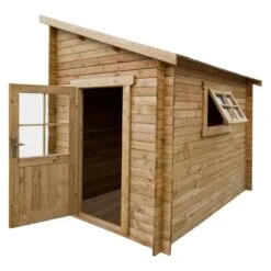 Abri Adossé 5,96m² PLUS Madriers 28mm Traités Marron Gardy Shelter 13 Abri Adossé 5,96m² PLUS Madriers 28mm Traités Marron Gardy Shelter -Boutique De Jardin abri adosse 596m plus madriers 28mm traites marron gardy shelter 5