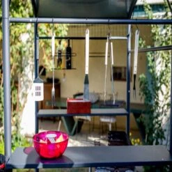 Abri Barbecue En Acier Epoxy Gris 3,37m² HABRITA 11 Abri Barbecue En Acier Epoxy Gris 3,37m² HABRITA -Boutique De Jardin abri barbecue en acier epoxy gris 257m habrita 3