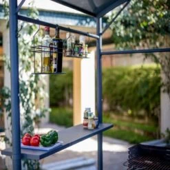 Abri Barbecue En Acier Epoxy Gris 3,37m² HABRITA 12 Abri Barbecue En Acier Epoxy Gris 3,37m² HABRITA -Boutique De Jardin abri barbecue en acier epoxy gris 257m habrita 4