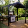 Abri BBQ 180x224cm En Alu Noir Et Polycarbonate Gris AUSTIN – Canopia By Palram -Boutique De Jardin abri bbq 180x224cm en alu noir et polycarbonate gris austin canopia by palram