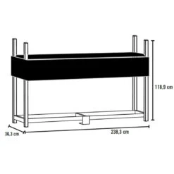 Abri Bûches En Acier Et Polyester 300D Capacité 2m³ Noir - ShelterLogic -Boutique De Jardin abri buches en acier et polyester 300d capacite 2m noir shelterlogic 2