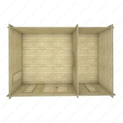 Abri Cloisonné Bois Massif 15m² MODERNE - Madriers 40mm Gardy Shelter -Boutique De Jardin abri cloisonne bois massif 15m moderne madriers 40mm gardy shelter 2