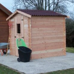 Abri En Douglas DALIA 4,71m² En Madriers 20mm - HABRITA -Boutique De Jardin abri dalia 482m en madriers douglas 20mm sans plancher habrita 1 5