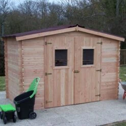 Abri De Jardin En Douglas DALIA 5,24m² Madriers 20mm + Couverture Onduline - HABRITA -Boutique De Jardin abri dalia 524m en madriers douglas 20mm sans plancher habrita 1 5