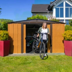 Abri De Jardin 11,58m² Toit Double Pente En Acier Galvanisé Aspect Bois Spacemaker 13 Abri De Jardin 11,58m² Toit Double Pente En Acier Galvanisé Aspect Bois Spacemaker -Boutique De Jardin abri de jardin 1158m toit double pente en acier galvanise aspect bois spacemaker 5