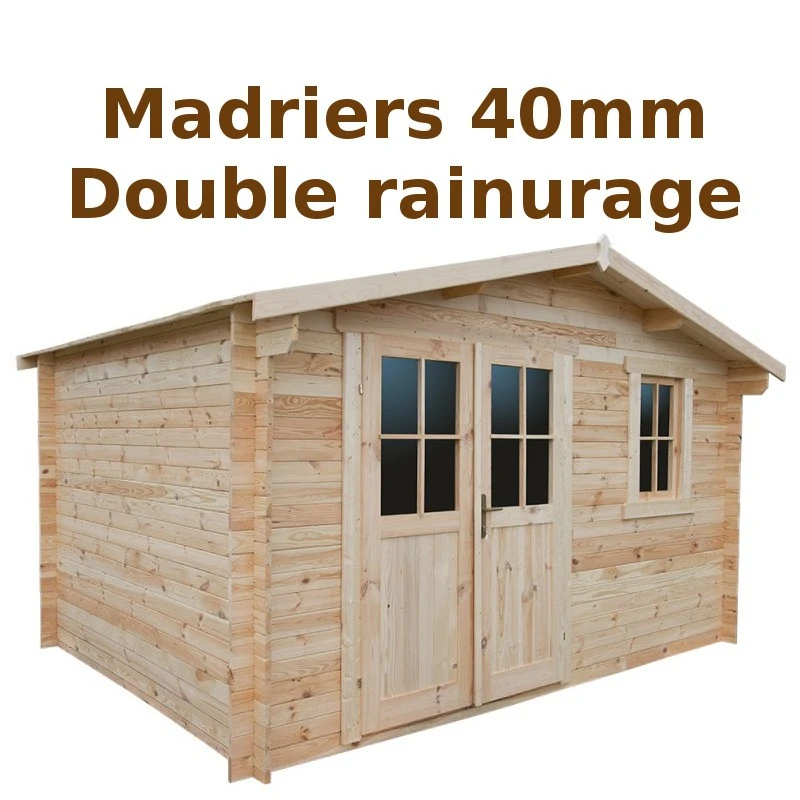 Abri De Jardin 12m² PLUS En Bois 40mm Brut Gardy Shelter 3 Abri De Jardin 12m² PLUS En Bois 40mm Brut Gardy Shelter