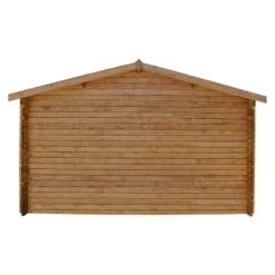 Abri En Bois Massif 12m² PLUS 28mm Traité Teinté Marron Gardy Shelter -Boutique De Jardin abri de jardin 12m en bois massif autoclave teinte marron madriers 28mm gardy shelter 5