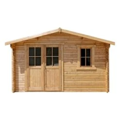 Abri De Jardin 12m² PLUS En Bois 40mm Traité Teinté Marron Gardy Shelter -Boutique De Jardin abri de jardin 12m plus en bois 40mm traite teinte marron gardy shelter 3