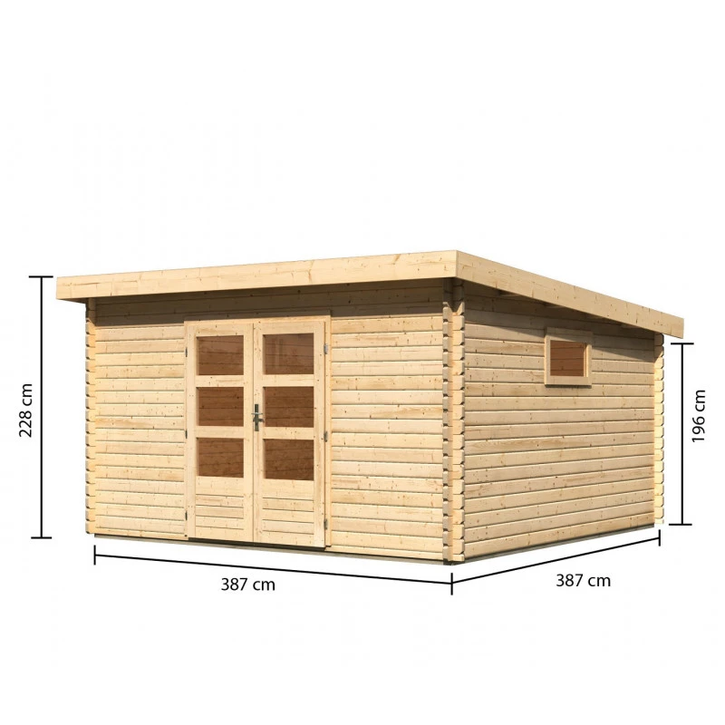 Abri De Jardin 14,97m² En Bois Massif 40mm Trittau 6 – Karibu 5 Abri De Jardin 14,97m² En Bois Massif 40mm Trittau 6 – Karibu – Image 3