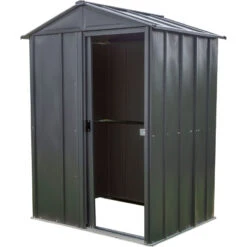 Abri De Jardin 1,5m² Toit Double Pente En Acier Galvanisé Anthracite Spacemaker -Boutique De Jardin abri de jardin 15m toit double pente en acier galvanise anthracite spacemaker 2