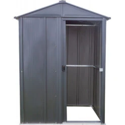Abri De Jardin 1,5m² Toit Double Pente En Acier Galvanisé Anthracite Spacemaker -Boutique De Jardin abri de jardin 15m toit double pente en acier galvanise anthracite spacemaker 4