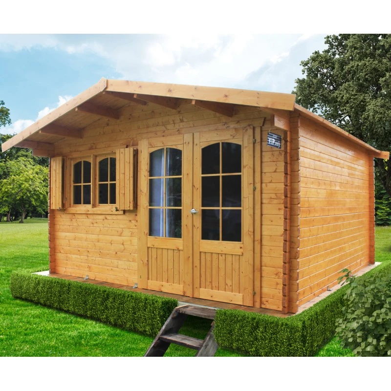 Abri De Jardin 16,22m² En Sapin Blanc FSC 40mm RIGNITZ + Shingles Rouges - SOLID 4 Abri De Jardin 16,22m² En Sapin Blanc FSC 40mm RIGNITZ + Shingles Rouges - SOLID – Image 2