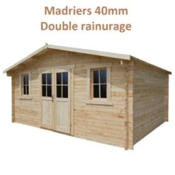Abri De Jardin 16m² PLUS En Bois 40mm Brut Gardy Shelter