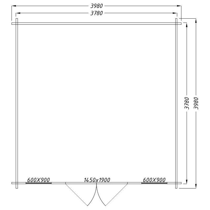 Abri De Jardin 16m² PLUS En Bois 40mm Brut Gardy Shelter 6 Abri De Jardin 16m² PLUS En Bois 40mm Brut Gardy Shelter – Image 4