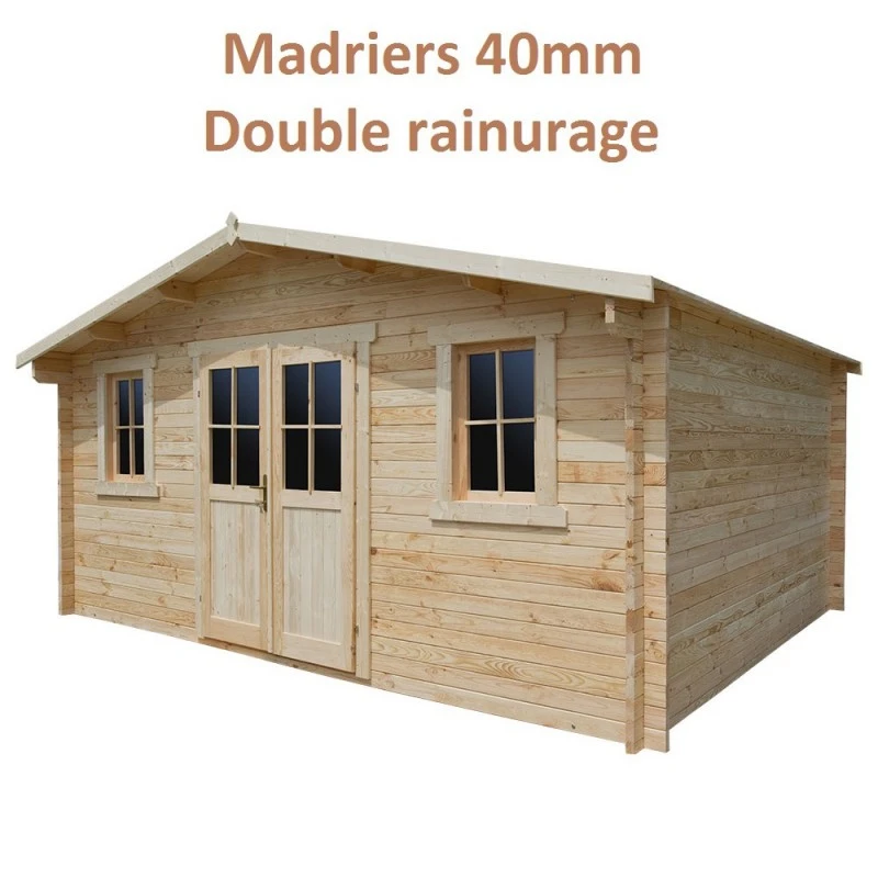 Abri De Jardin 16m² PLUS En Bois 40mm Brut Gardy Shelter 3 Abri De Jardin 16m² PLUS En Bois 40mm Brut Gardy Shelter