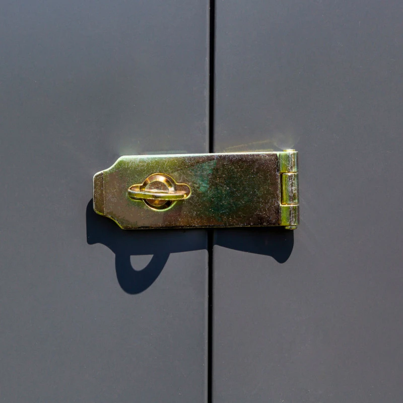 Abri De Jardin 2,4m² Adossé En Acier Galvanisé Anthracite Spacemaker 7 Abri De Jardin 2,4m² Adossé En Acier Galvanisé Anthracite Spacemaker – Image 5