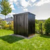 Abri De Jardin 2,7m² Monopente En Acier Galvanisé Noir Onyx Spacemaker -Boutique De Jardin abri de jardin 27m monopente en acier galvanise noir onyx spacemaker