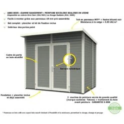 Abri De Jardin 4,31m² Skur 4 + Plancher Traité Anthracite Baltic -Boutique De Jardin abri de jardin 431m skur 4 plancher traite anthracite baltic 5