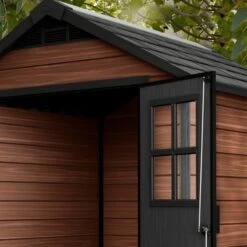 Abri De Jardin 5,12m² En Résine Imitation Bois Newton 757 - KETER -Boutique De Jardin abri de jardin 512m en resine imitation bois newton 757 keter 5