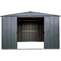 Abri De Jardin 8,5m² Toit Double Pente En Acier Galvanisé Anthracite Spacemaker 10 Abri De Jardin 8,5m² Toit Double Pente En Acier Galvanisé Anthracite Spacemaker -Boutique De Jardin abri de jardin 85m toit double pente en acier galvanise anthracite spacemaker 2
