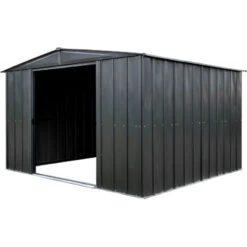 Abri De Jardin 8,5m² Toit Double Pente En Acier Galvanisé Anthracite Spacemaker 11 Abri De Jardin 8,5m² Toit Double Pente En Acier Galvanisé Anthracite Spacemaker -Boutique De Jardin abri de jardin 85m toit double pente en acier galvanise anthracite spacemaker 3