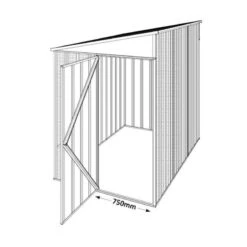 Abri De Jardin Adossé Colorbond Gris Ardoise En Acier Galvanisé 3,39m² EASYSHED -Boutique De Jardin abri de jardin adosse colorbond gris ardoise en acier galvanise 339m easyshed 2