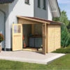 Abri De Jardin Adossé En Bois Certifié 4,18m² Bomlitz 2 - Karibu -Boutique De Jardin abri de jardin adosse en bois certifie 418m bomlitz 2 karibu