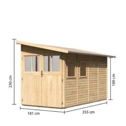 Abri De Jardin Adossé En Bois Certifié 6,42m² Juist 3 - Karibu -Boutique De Jardin abri de jardin adosse en bois certifie 642m juist 4 karibu 2