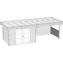 Abri De Jardin Arhus 7,65m² En Bois Massif 28mm Avec Terrasse Couverte - SOLID 9 Abri De Jardin Arhus 7,65m² En Bois Massif 28mm Avec Terrasse Couverte - SOLID -Boutique De Jardin abri de jardin arhus 1988m en bois massif 28mm avec terrasse couverte solid 3