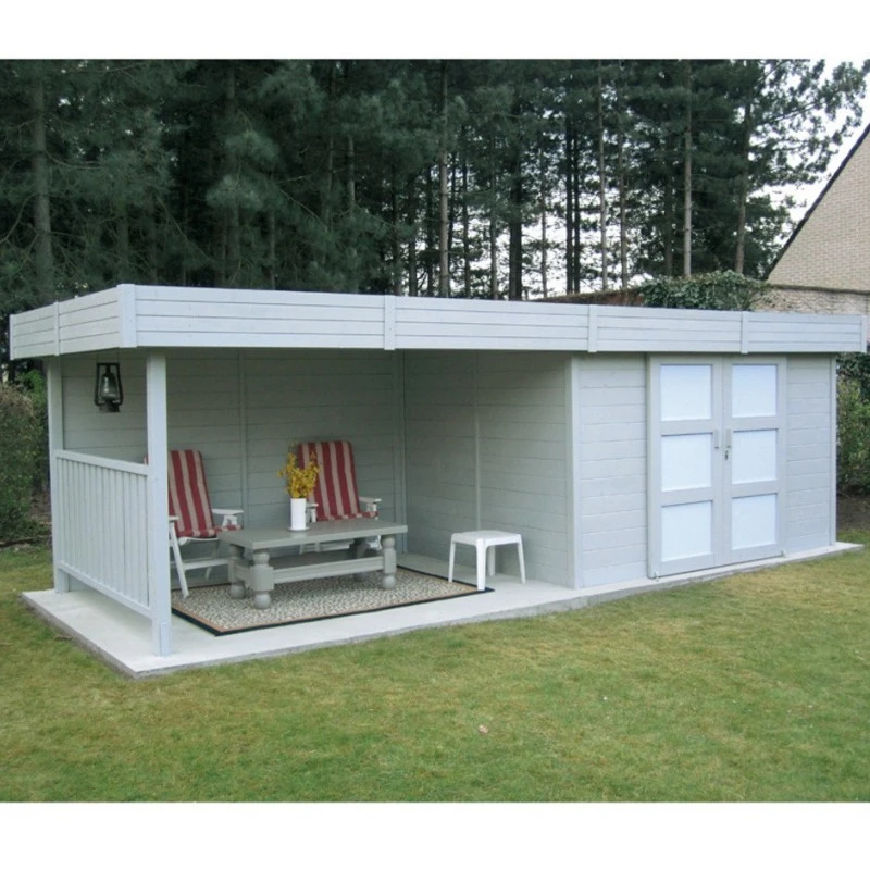 Abri De Jardin Arhus 7,65m² En Bois Massif 28mm Avec Terrasse Couverte - SOLID 3 Abri De Jardin Arhus 7,65m² En Bois Massif 28mm Avec Terrasse Couverte - SOLID