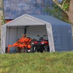 Abri De Jardin Démontable 13m² En Acier Et Polyéthylène Gris – Shelter Logic -Boutique De Jardin abri de jardin demontable 13m en acier et polyethylene gris shelter logic 2