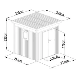 Abri De Jardin En Acier Galvanisé Kosto 5,29m² + Kit D'ancrage - X-Métal 13 Abri De Jardin En Acier Galvanisé Kosto 5,29m² + Kit D'ancrage - X-Métal -Boutique De Jardin abri de jardin en acier galvanise kosto 529m kit d ancrage x metal 5
