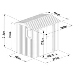 Abri De Jardin En Acier Galvanisé Roka 4,08m² + Kit D'ancrage - X-Métal -Boutique De Jardin abri de jardin en acier galvanise roka 408m kit d ancrage x metal 5