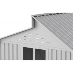 Abri De Jardin En Aluminium Gris Avec Puits De Lumière 5,33m² + Kit Fondation - DURAMAX -Boutique De Jardin abri de jardin en aluminium gris avec puits de lumiere 533m kit fondation duramax 4