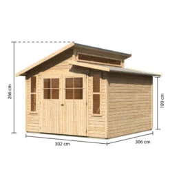 Abri De Jardin En Bois 9,24m² Avec Toit En Gradins - Grauburg 7 - Karibu -Boutique De Jardin abri de jardin en bois 924m avec toit en gradins grauburg 7 karibu 2