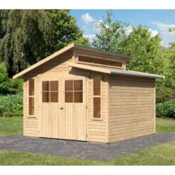 Abri De Jardin En Bois 9,24m² Avec Toit En Gradins - Grauburg 7 - Karibu