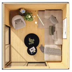 Abri De Jardin En Bois 9,49m² Avec Toit Plat - Dice 3 - Karibu -Boutique De Jardin abri de jardin en bois 949m avec toit plat dice 3 karibu 3