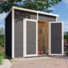 Abri De Jardin En Bois Anthracite 3,49m² Skur 2 + Plancher – Baltic -Boutique De Jardin abri de jardin en bois anthracite 349m skur 2 plancher baltic