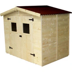 Abri De Jardin En Bois Brut 5,04m² Avec Plancher - Habrita