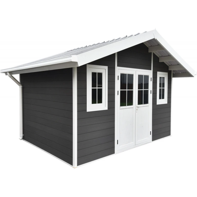 Abri De Jardin En Bois Composite 28mm Anthracite 10,71m² PREMIUM - Woodlife Garden 4 Abri De Jardin En Bois Composite 28mm Anthracite 10,71m² PREMIUM - Woodlife Garden – Image 2