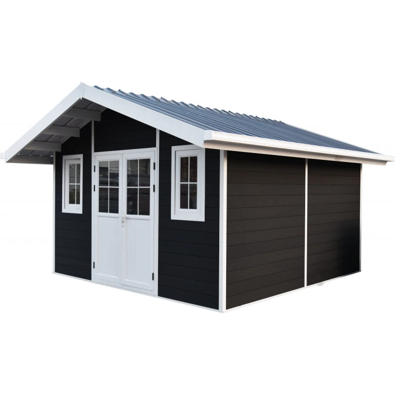 Abri De Jardin En Bois Composite 28mm Anthracite 14,75m² PREMIUM - Woodlife Garden 4 Abri De Jardin En Bois Composite 28mm Anthracite 14,75m² PREMIUM - Woodlife Garden – Image 2