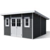 Abri De Jardin En Bois Composite 28mm Anthracite 14,90m² PREMIUM Toit Plat - Woodlife Garden -Boutique De Jardin abri de jardin en bois composite 28mm anthracite 1490m premium toit plat woodlife garden