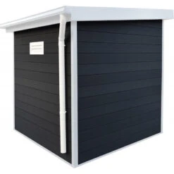 Abri De Jardin En Bois Composite 28mm Anthracite 4,41m² PREMIUM Toit Plat - Woodlife Garden -Boutique De Jardin abri de jardin en bois composite 28mm anthracite 441m premium toit plat woodlife garden 2