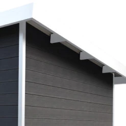 Abri De Jardin En Bois Composite 28mm Anthracite 4,41m² PREMIUM Toit Plat - Woodlife Garden -Boutique De Jardin abri de jardin en bois composite 28mm anthracite 441m premium toit plat woodlife garden 4