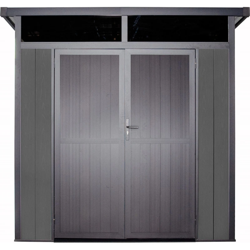 Abri De Jardin En Bois Composite 28mm Anthracite 5,28m² GORDON Skylight - Woodlife Garden 4 Abri De Jardin En Bois Composite 28mm Anthracite 5,28m² GORDON Skylight - Woodlife Garden – Image 2