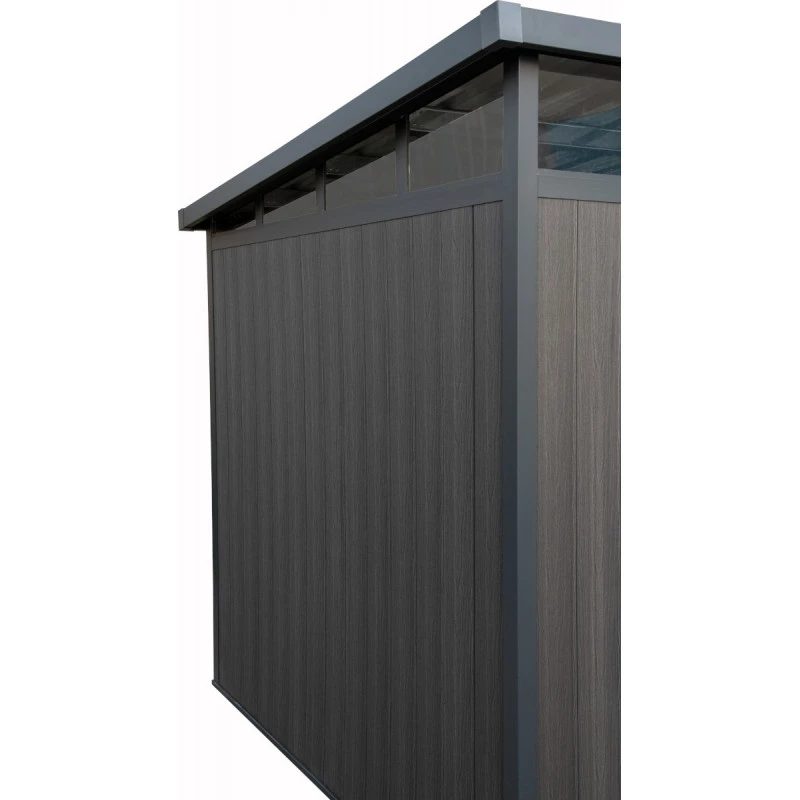 Abri De Jardin En Bois Composite 28mm Anthracite 5,28m² WINSTON Skylight - Woodlife Garden 6 Abri De Jardin En Bois Composite 28mm Anthracite 5,28m² WINSTON Skylight - Woodlife Garden – Image 4